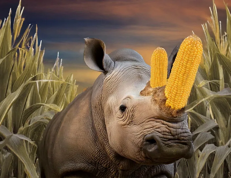 Maissorte NASHORN – Kolben im Bestand